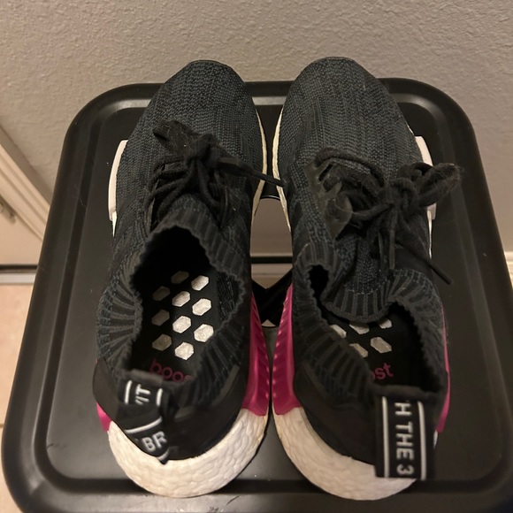 Adidas NMD R1 - Women’s Size 6 - Primeknit “Shock Pink” - Picture 2 of 7